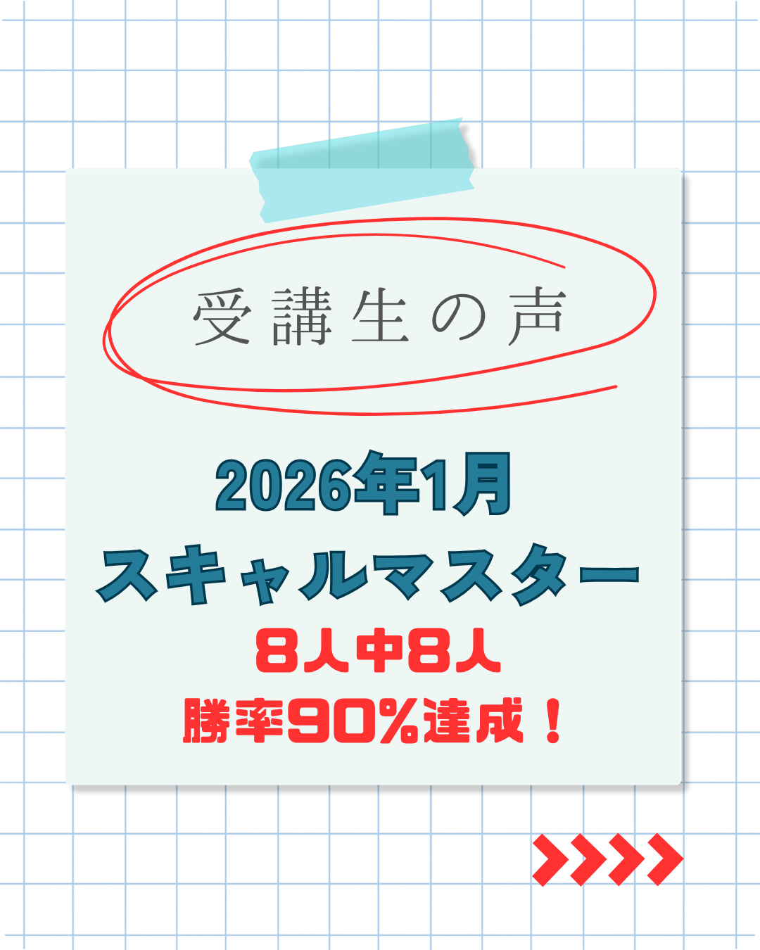 受講生の声 2026年1月スキャルマスター